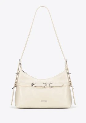 Damska bagietka z ekoskóry z regulowaną rączką kremowa Wittchen