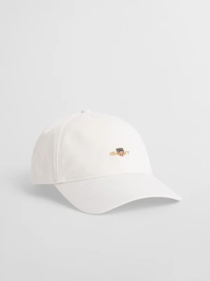 Damska beżowa bawełniana czapka z daszkiem z diagonalu GANT