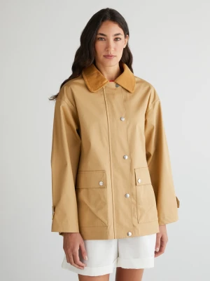 Damska beżowa wodoodporna kurtka wiosenna decker GANT