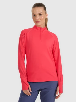 Damska bluza do biegania 4F 4FWAW25TFSWF578 - czerwona