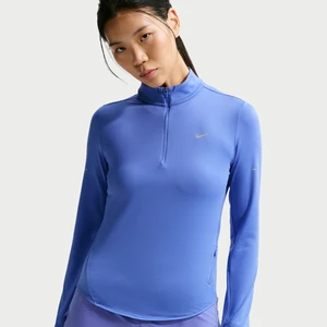 Damska bluza do biegania z zamkiem 1 / 4 Dri-FIT UV Nike Swift - Niebieski