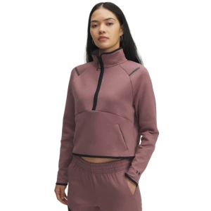 Damska bluza dresowa bez kaptura Under Armour UA Unstoppable Fleece - różowa