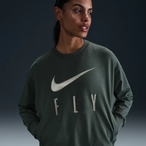 Damska bluza dresowa do koszykówki z półokrągłym dekoltem z dzianiny dresowej Dri-FIT Nike Swoosh Fly - Zieleń