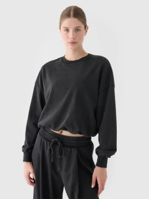 Damska bluza dresowa nierozpinana bez kaptura 4F 4FRSS24TSWSF2032 - czarna