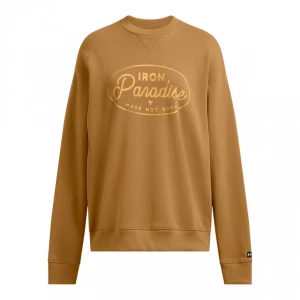 Damska bluza dresowa nierozpinana bez kaptura Under Armour Project Rock W Hwt Crew Tools  - brązowa