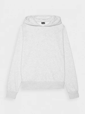 Damska bluza dresowa nierozpinana z kapturem 4F 4FWMM00TSWSF1764 - szara