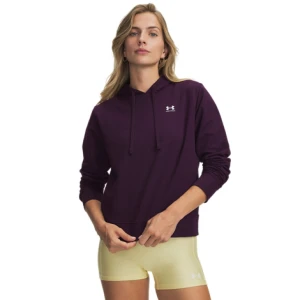 Damska bluza dresowa nierozpinana z kapturem Under Armour Sport Terry Hoodie - fioletowa