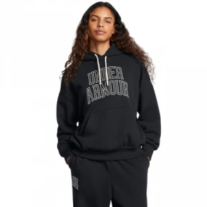 Damska bluza dresowa nierozpinana z kapturem Under Armour UA Icon Hwt Terry Os Hdy - czarna