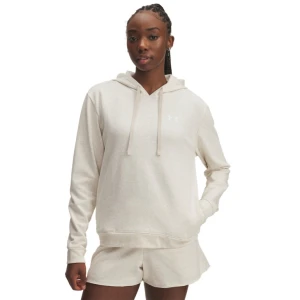 Damska bluza dresowa nierozpinana z kapturem Under Armour UA Rival Terry Hoodie - beżowa