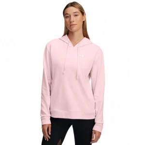 Damska bluza dresowa nierozpinana z kapturem Under Armour UA Rival Terry Hoodie - różowa