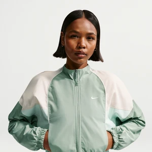 Damska bluza dresowa o skróconym kroju Nike - Zieleń