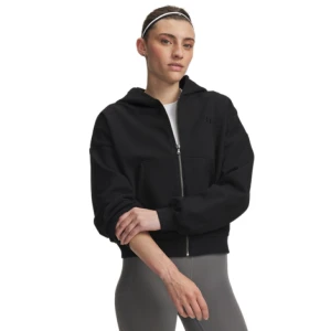 Damska bluza dresowa rozpinana z kapturem Under Armour Icon Fleece FZ - czarne