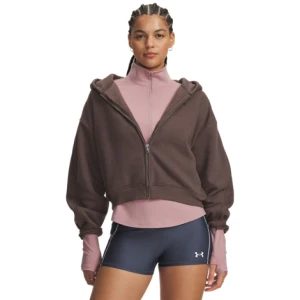 Damska bluza dresowa rozpinana z kapturem Under Armour UA Icom Sama Fleece FZ - brązowa