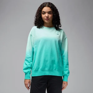 Damska bluza dresowa z dzianiny dresowej z półokrągłym dekoltem Jordan Flight Fleece - Zieleń