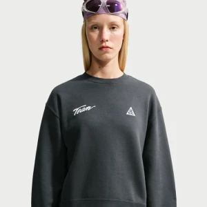Damska bluza dresowa z półokrągłym dekoltem ACG „Tuff Fleece” - Szary Nike