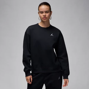 Damska bluza dresowa z półokrągłym dekoltem Jordan Brooklyn Fleece - Czerń