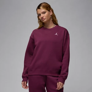 Damska bluza dresowa z półokrągłym dekoltem Jordan Brooklyn Fleece - Czerwony