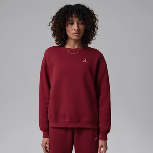 Damska bluza dresowa z półokrągłym dekoltem Jordan Brooklyn Fleece - Czerwony