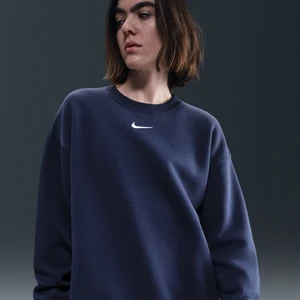 Damska bluza dresowa z półokrągłym dekoltem o kroju oversize Nike Sportswear Phoenix Fleece - Niebieski