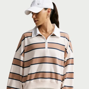 Damska bluza dresowa z zamkiem 1 / 4 Nike - Brązowy