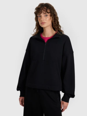 Damska bluza nierozpinana bez kaptura 4F 4FWAW25TSWSF1889 - czarna