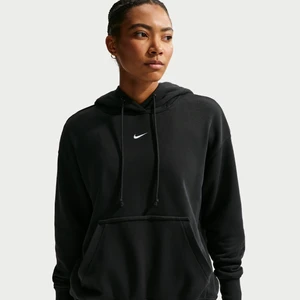 Damska bluza nierozpinana z kapturem do koszykówki o kroju oversize Nike Phoenix Fleece - Czerń