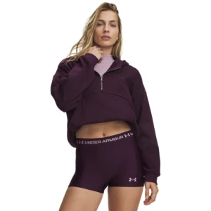 Damska bluza nierozpinana z kapturem Under Armour UA Icon Fleece HZ Hoodie - fioletowa