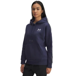 Damska bluza nierozpinana z kapturem Under Armour UA Icon Fleece Taped - granatowa