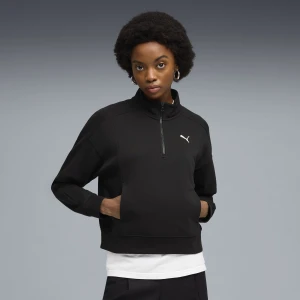 Zdjęcie produktu Damska bluza o luźnym kroju PUMA Class z zamkiem pod szyją, Odzież, Czarny