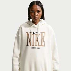 Damska bluza oversize z kapturem Nike Phoenix Fleece - Biel