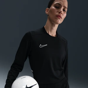 Damska bluza piłkarska z długim rękawem i półokrągłym dekoltem Dri-FIT Nike Academy - Czerń