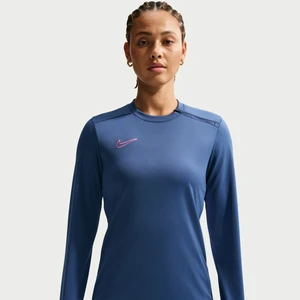 Damska bluza piłkarska z długim rękawem i półokrągłym dekoltem Dri-FIT Nike Academy - Niebieski