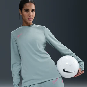 Damska bluza piłkarska z długim rękawem i półokrągłym dekoltem Dri-FIT Nike Academy - Szary