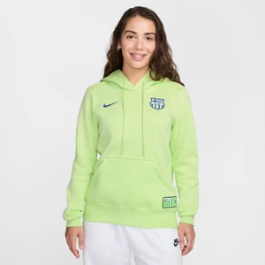 Damska bluza piłkarska z kapturem Nike FC Barcelona Phoenix Fleece (wersja trzecia) - Zieleń