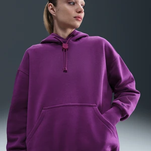 Damska bluza piłkarska z kapturem o kroju oversize Nike FC Barcelona Phoenix Fleece - Fiolet