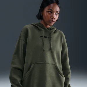 Damska bluza piłkarska z kapturem o kroju oversize Nike Paris Saint-Germain Phoenix Fleece - Zieleń