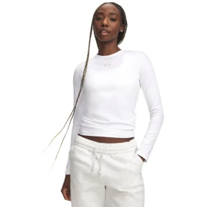 Damska bluza treningowa bez kaptura Under Armour UA ColdGear Crew - biała
