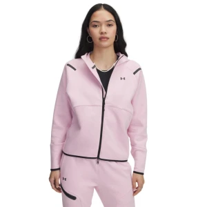 Damska bluza treningowa rozpinana z kapturem Under Armour Unstoppable Fleece FZ - różowa