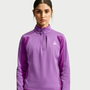 Damska bluza turystyczna z zamkiem 1 / 2 Therma-FIT ACG „Wolf Grid” - Fiolet Nike