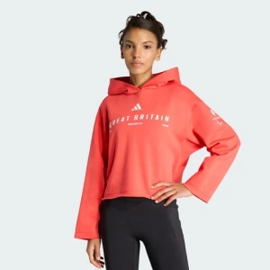 DAMSKA BLUZA Z KAPTUREM I GRAFIKĄ ParalympicsGB Adidas Semi Lucid Red