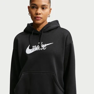 Damska bluza z kapturem i logo o kroju oversize Nike Phoenix Fleece - Czerń