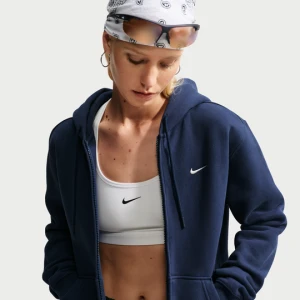 Damska bluza z kapturem i suwakiem na całej długości Nike Studio Fleece Medium Weight - Niebieski