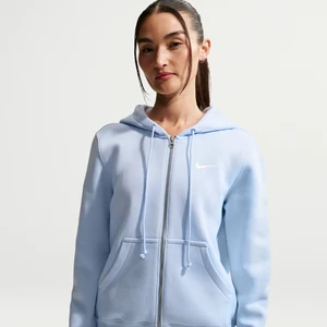 Damska bluza z kapturem i zamkiem na całej długości Nike Phoenix Fleece - Niebieski
