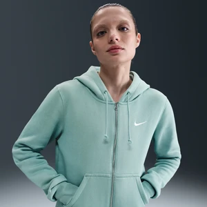 Damska bluza z kapturem i zamkiem na całej długości Nike Phoenix Fleece - Zieleń