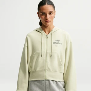 Damska bluza z kapturem i zamkiem na całej długości Nike Phoenix Fleece - Zieleń