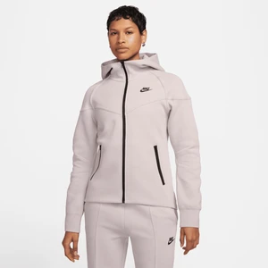 Damska bluza z kapturem i zamkiem na całej długości Nike Sportswear Tech Fleece Windrunner - Fiolet