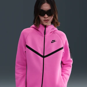Damska bluza z kapturem i zamkiem na całej długości Nike Sportswear Tech Fleece Windrunner - Różowy