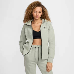 Damska bluza z kapturem i zamkiem na całej długości Nike Sportswear Tech Fleece Windrunner - Zieleń