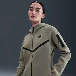 Damska bluza z kapturem i zamkiem na całej długości Nike Sportswear Tech Fleece Windrunner - Zieleń