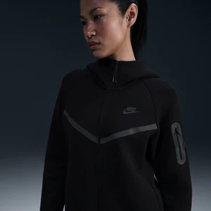 Damska bluza z kapturem i zamkiem na całej długości Nike Tech Fleece Windrunner - Czerń
